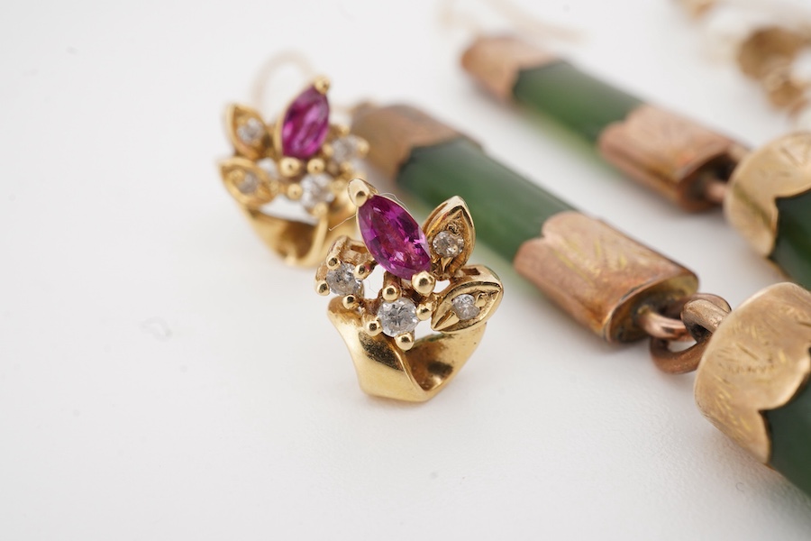 A collection of earrings